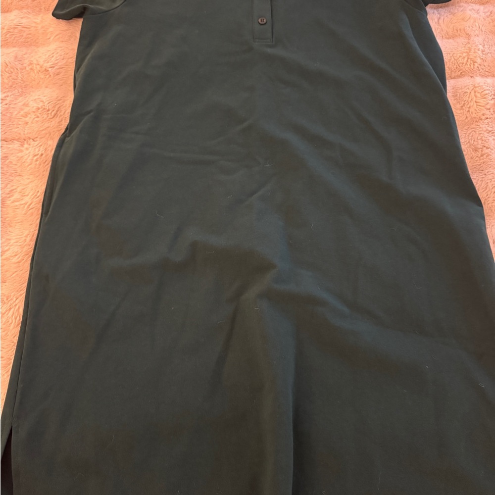 Universal Standard Forest Green Polo Shirt Dress - Picture 6 of 7